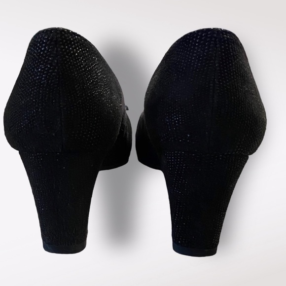 Stuart Weismann women’s black leather heels size 7 - Picture 4 of 10